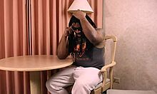 jayla starr gives don whoe a nasty sloppy bj, gagging on his big black cock