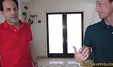 Petite Teen 18+ Gets Facial From Father-In-Law After Fucking In POV