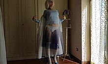 Elsa cosplay from frozen disney finally takes a nice cock