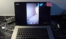 big ass milf fucks fan on webcam