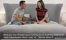 hey, erotic nympho stretches pussy and loses virginity 😏