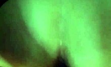 In the bath, the girl uses a dildo and a sock as a makeshift cock for a homemade blowjob.