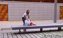 latina teen veronica gives public blowjob 😈