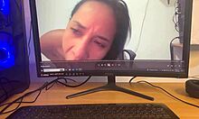 my stepmom is a webcam model, she does huge cocks