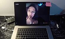 big ass milf fucks fan on webcam