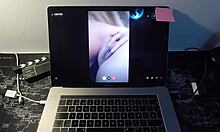 big ass milf fucks fan on webcam