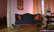 Stockings Teen 18+ Rides Monster Cock in Old-Young Scene