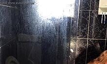 Young guy seduces friend's hot blonde aunt in her bathroom