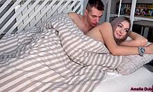 Gentle Morning Sex with Cum on Her Pussy Bliss