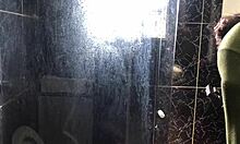 Young guy seduces friend's hot blonde aunt in her bathroom