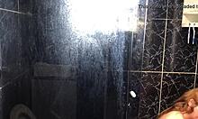 Young guy seduces friend's hot blonde aunt in her bathroom