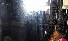 Young guy seduces friend's hot blonde aunt in her bathroom