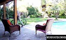 Young teen Gigi Loren enjoys missionary sex and blowjob before receiving a cum facial from her partner