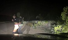 public encounter with blonde wife on the roadside