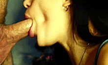 Up close blowjob leads to intense anal sex with brunette