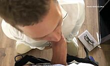 Monster Cock Blowjob In Office Ends With Epic Facial