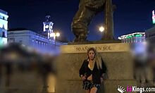 Blonde Vanesa 50 inserts a plug in the street and bangs her young 18+ black hookup!