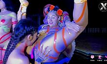 Blonde gets non-stop pussy licking until reaching intense orgasm at wild party