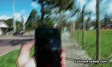 Super Cute Latina Tackles Cock at First Casting