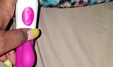 up close wet pussy vibrator play