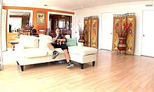 Horny little babe invites a lad for a fuck.