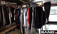 bang confessions, aubrey sinclair gets wild in a threesome fuck at dressing room