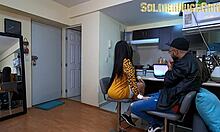 Milf deepthroats monster cock while getting pussy licked and fucked bareback