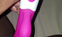 up close wet pussy vibrator play