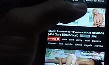 Brunette teen 18+ moans softly on Brazilian street