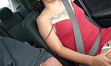 I'm flashing my natural tits on the highway for voyeurs 😏