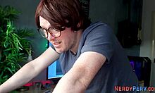 Leeds amateur tricked into sucking nerd's dick for first time.