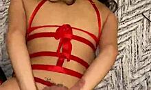 look at this latina teen bent over in stockings and lingerie getting doggystyled!