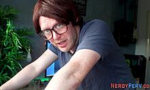 Leeds amateur tricked into sucking nerd's dick for first time.