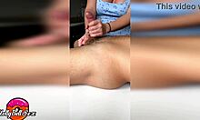 Sexy Blonde Handjob For Lover Instead Of Dinner - Climax Hard