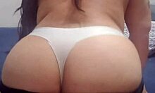 Amateur Chubby Girl with Natural Tits Strips Slowly at Home