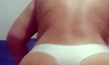 Amateur Chubby Girl with Natural Tits Strips Slowly at Home