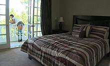 Wait, my pussy's so hot, the neighbor's here to fuck me.