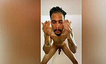 GAY DEEPTHROAT GAGGING WITH OILED DILDO