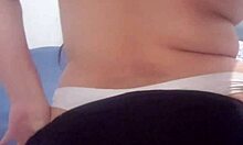 Amateur Chubby Girl with Natural Tits Strips Slowly at Home