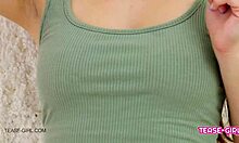 i super cute teen 18+ showing amazing body on sofa