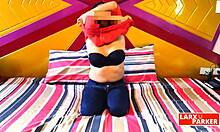 latina jovencita gets fingered and masturbated in amateur room casting