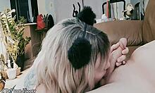 Watch This Mind-Blowing Tongue And Sucking Bj, His Cock Pumping Hard?