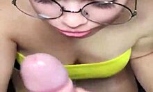 Just out of the shower, White Moon went straight for my cock to get a facial.