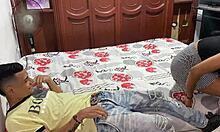 OMG, my hermanastra’s husband sneaks into my room begging to hook up without her knowing!