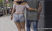 Big tit latina babe spreads legs for monster cock pounding