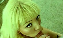 Velvet Rain Sucks Dick with Big Tits