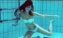 Feeling Hot Tits And Shaved Pussy Underwater