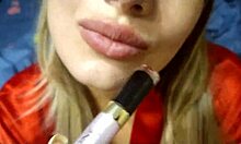 I Smear My Lips With Lipstick Suck A Dick And Cum On My Lips