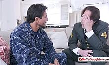 Step daddies swap daughters for hot banging session