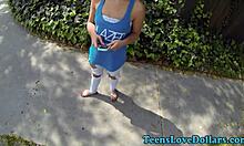 Amateur Teen 18+Ager Gets Cumshot Outdoors